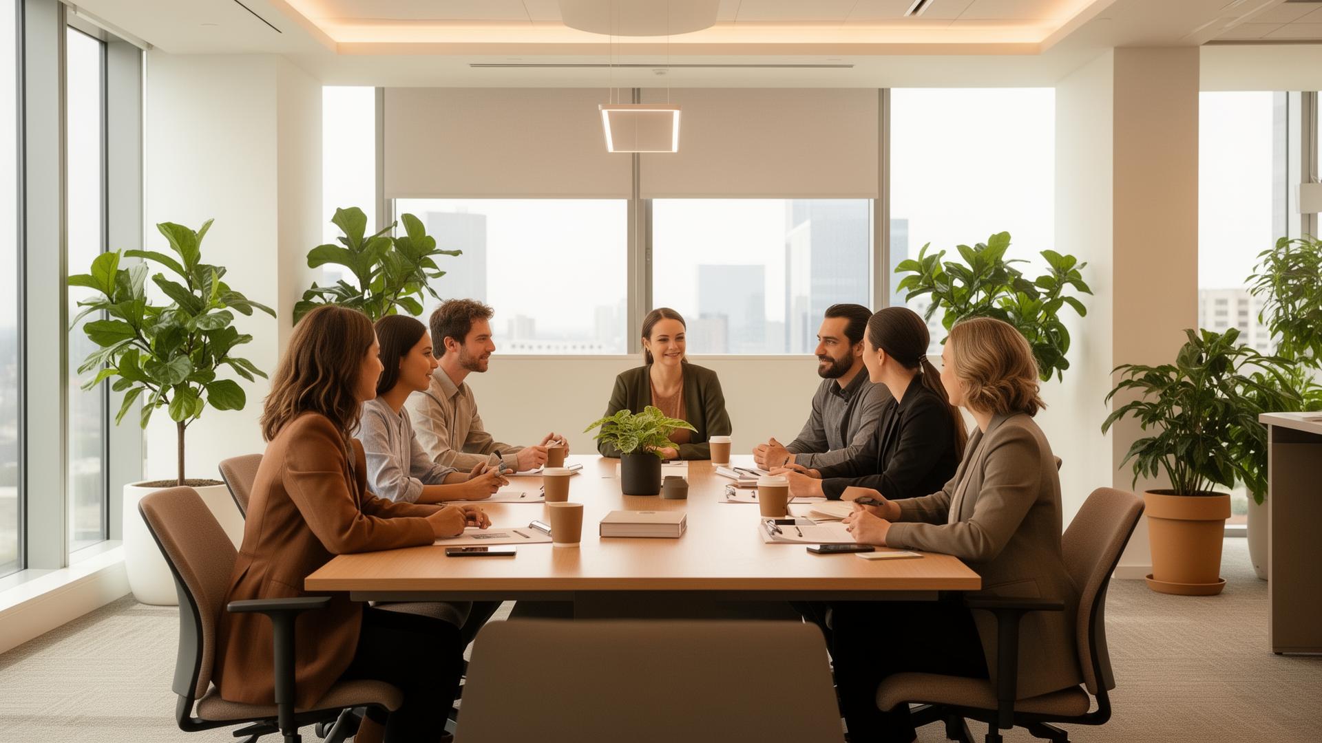 Team engaged in corporate wellness workshop